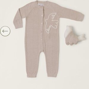 Barefoot Dreams Cream Kids Baby Onesie Romper Footie Dove
